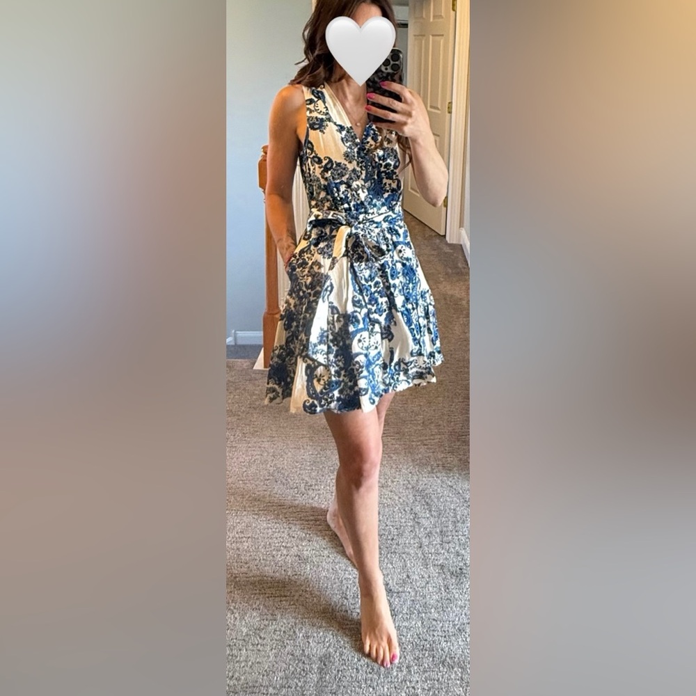 Christian Lacroix - Floral Blue and White Dress